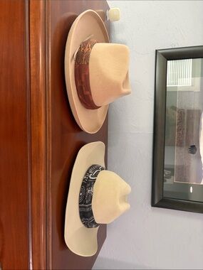 Stetson Tan and Beige Felt Western Hats - Two-Pack
